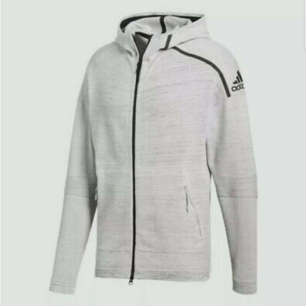 adidas Gray White Raincoat for Men